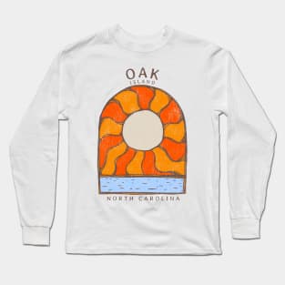 Oak Island, NC Summertime Vacationing Burning Sun Long Sleeve T-Shirt